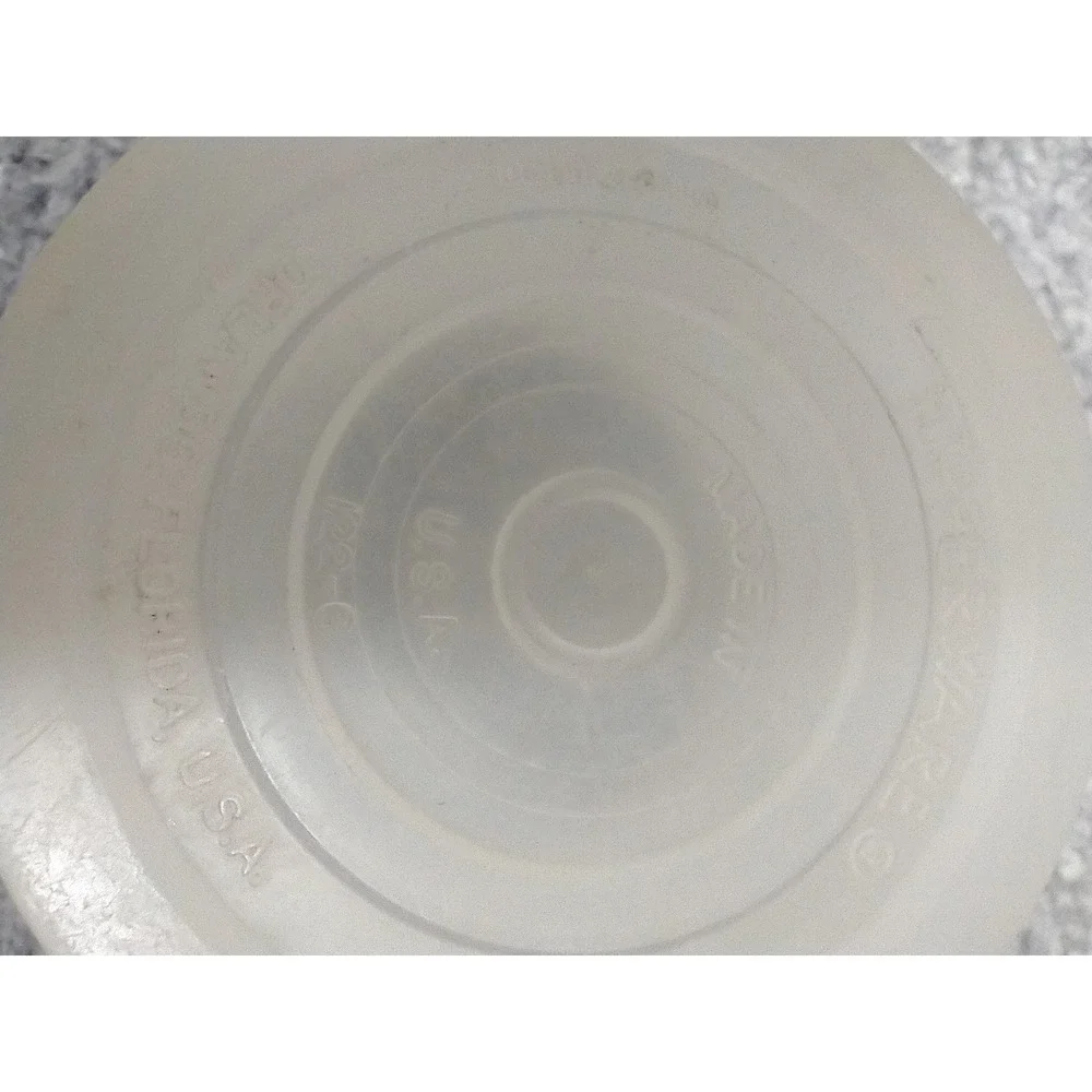 Vintage‎ Tupperware Midget Container 122-6 Translucent White with Lid 2oz USA